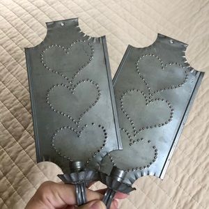 Vintage, handmade candle holders